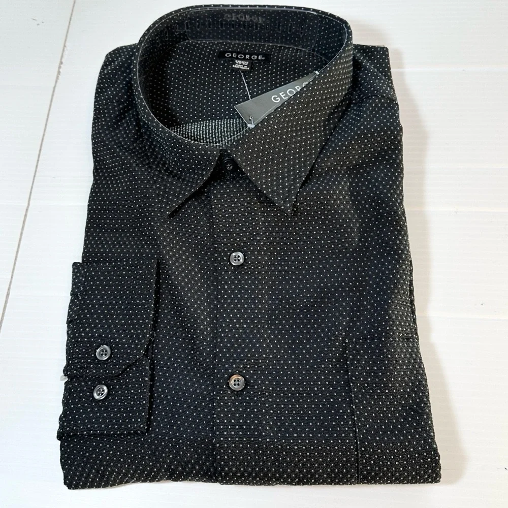 NWT George Long Sleeve Shirt XXL/2XG - Picture 3 of 8